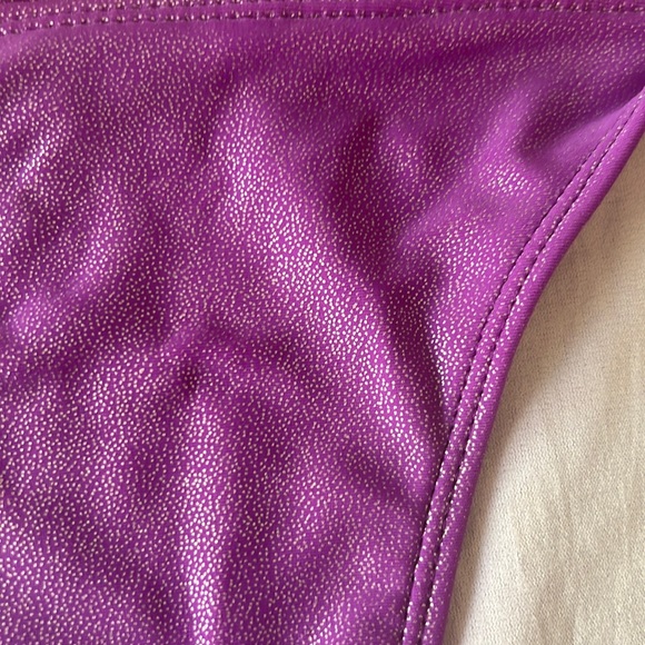 OP Purple side tie bikini bottom, with silvery dots, size L. - Picture 3 of 5